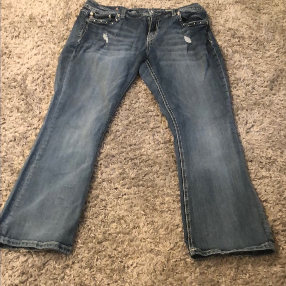 Miss Me Angel Wing Signature Bootcut jeans 34/29